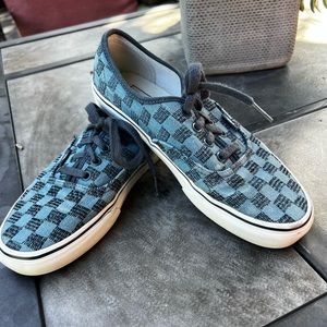Vans Authentic Blue Check Sneakers | Women’s size 7.5
